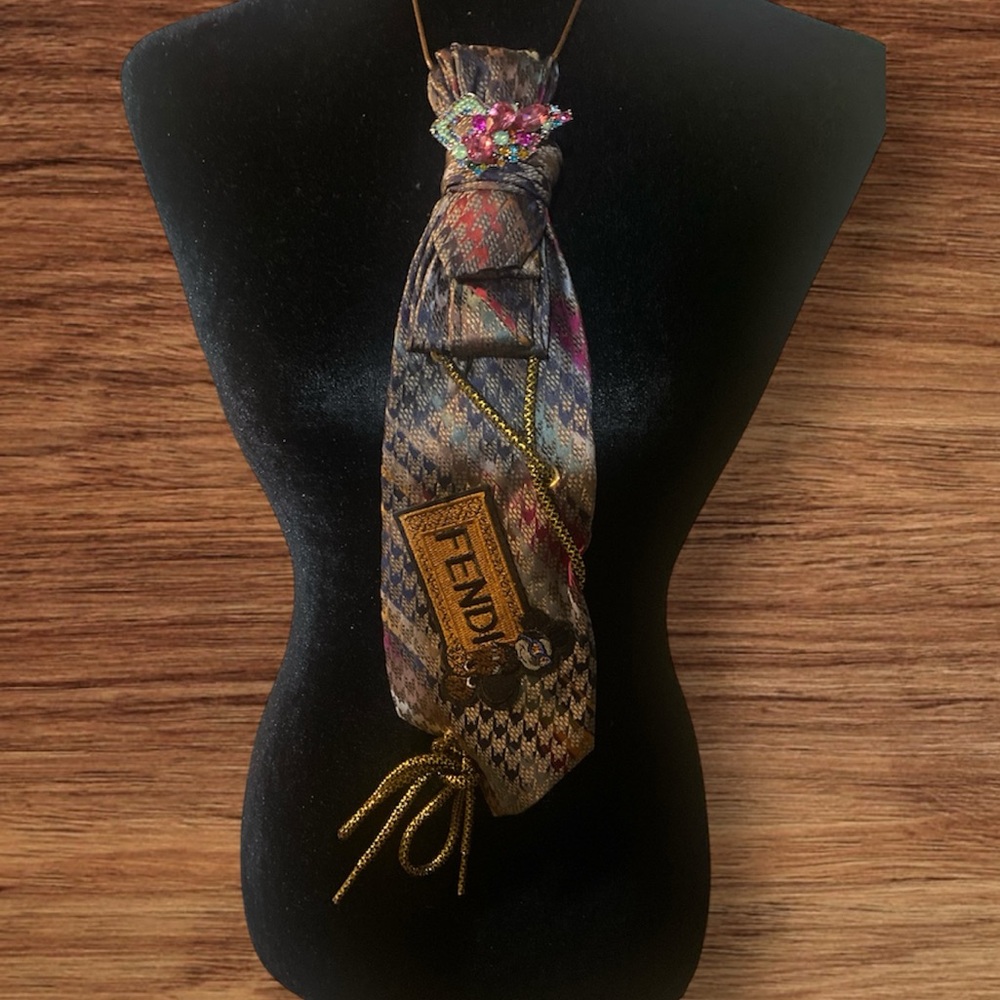F inspired Multi color Elegant tie